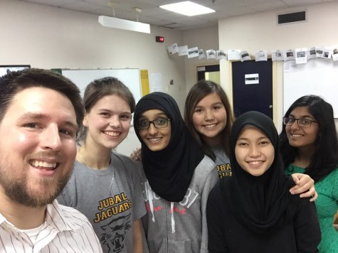 These are my five journalism students. The six of us have been tasked with launching a new, student-run, online publication for our school, ISG Jubail School. Check it out!: isgjtoday.com